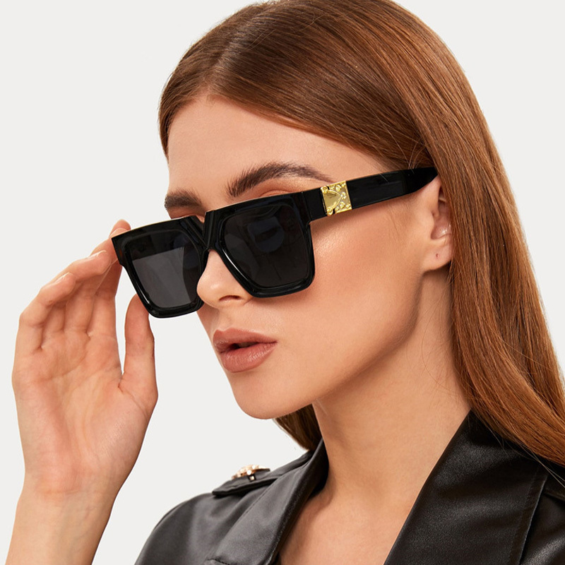 2021 kwadratowe okulary przeciwsłoneczne kobieta luksusowa marka podróż czarne prostokątne okulary przeciwsłoneczne damskie moda Retro Lunette De Soleil Femme