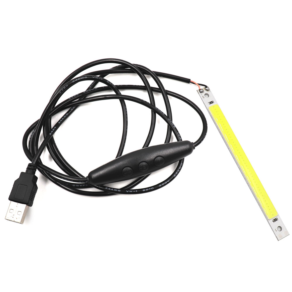 Dropshipping 120x10mm 3V 5V Led-lampe COB Streifen Chip An Bord Warm Kalt Weiß blau Rot Grün 5W LED Lichter für COB Arbeit Lampen
