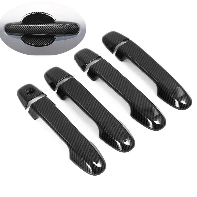 For Toyota Camry XV50 2012 2013 2014 2015 2016 2017 Carbon Fiber Chrome Car Door Handle Cover Trim Sticker Styling Accessories