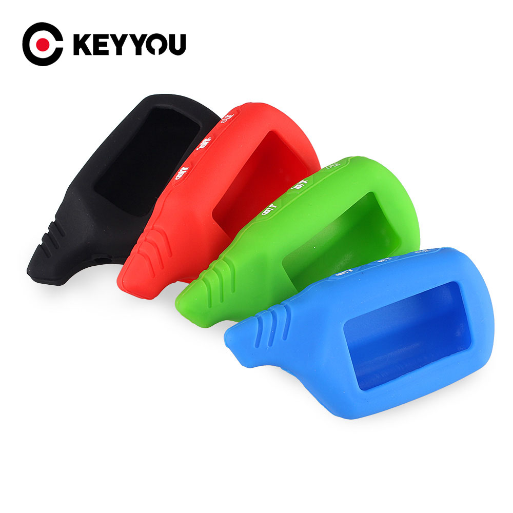 KEYYOU-Llavero de silicona para Starline B9, B6, A91, A61, Starline B91, alarma de coche, mando a distancia, transmisor LCD, funda de llave