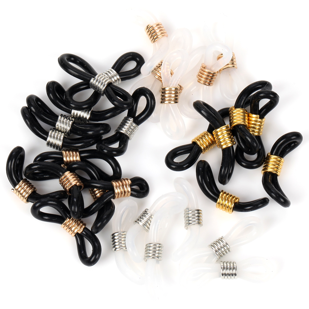 20 piezas gancho para la oreja ajustable antideslizante cadena para gafas extremos retenedor gafas de goma anillo gafas de sol bucle conectores Accesorios