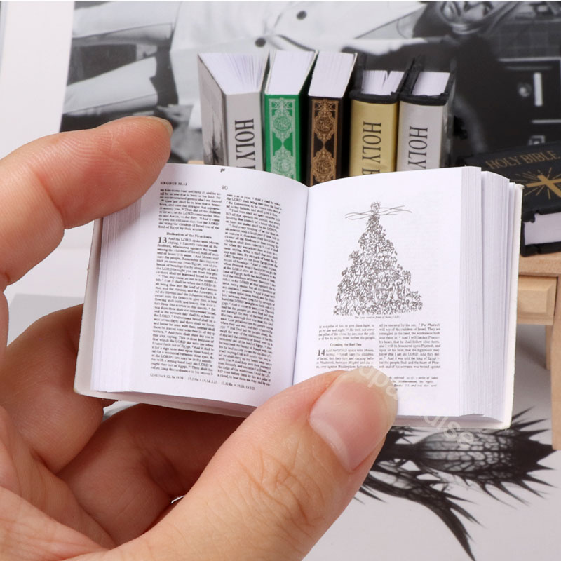 Mini livros de papel boek modelo brinquedos para ob11 bjd 1/6 casa de bonecas em miniatura móveis decoração bonecas adereços acessórios crianças