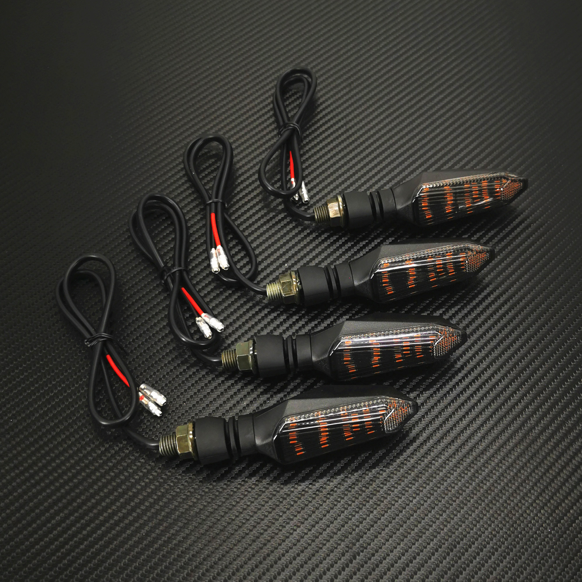 Spirit BEAST ไฟเลี้ยวรถจักรยานยนต์ Amber โคมไฟ LED สกูตเตอร์ Blinkers Universal สําหรับ KAWASAKI สําหรับ Dirt PIT BIKE