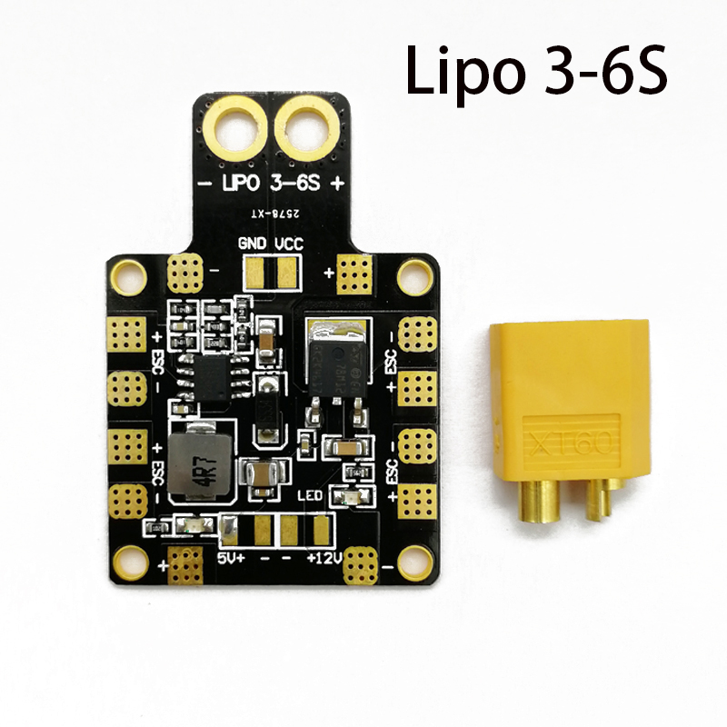 Hub d'alimentation 30,5x30,5mm 3-6S PDB XT60, carte de Distribution d'énergie PDB-XT60 avec BEC 5V/12V pour Drone quadrirotor FPV QAV210 250
