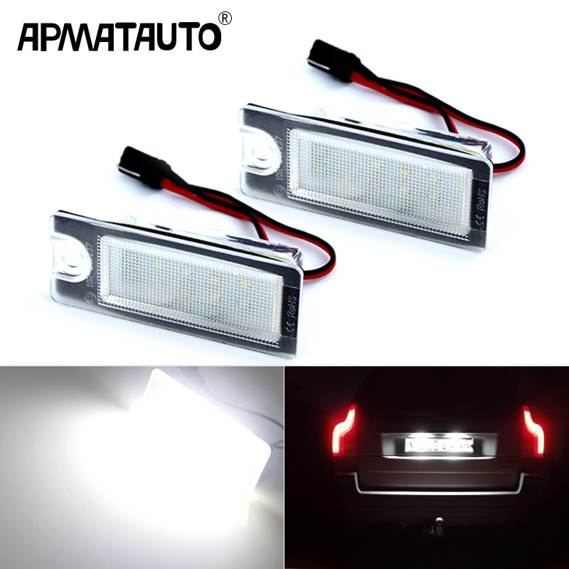 2 sztuki bezbłędnych lampek tablicy rejestracyjnej LED Canbus do Volvo V70 2001-2007 XC70 XC 70 90 S60 S80 3528-SMD LED Oświetlenie tablicy rejestracyjnej