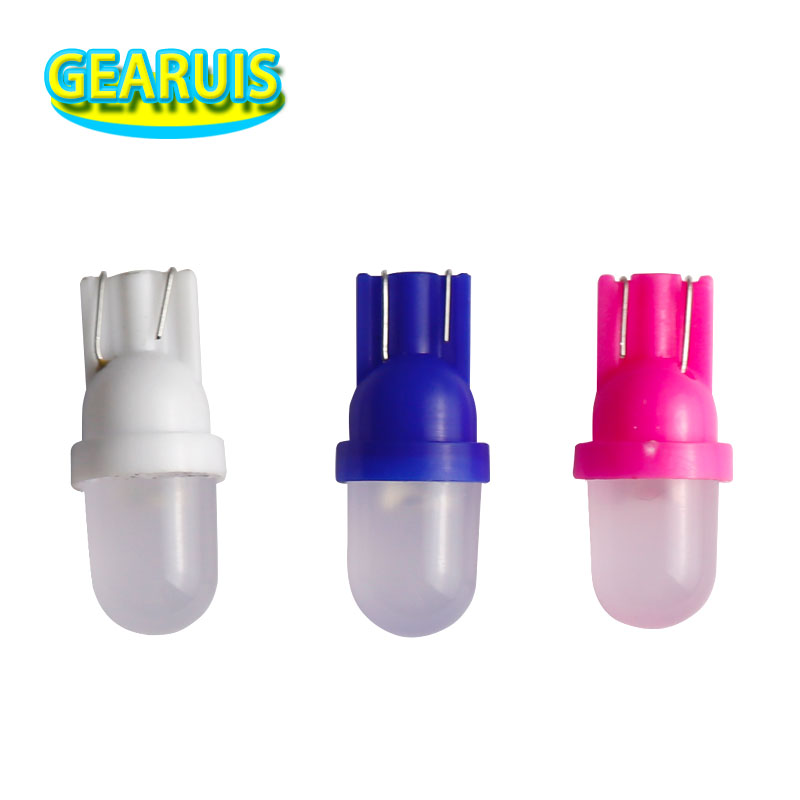 100X CA não polar DC 6V 6,3V 194 T10 # Base de cunha 555 LED F10 com lente fosca sem polaridade máquina de jogo de pinball branca
