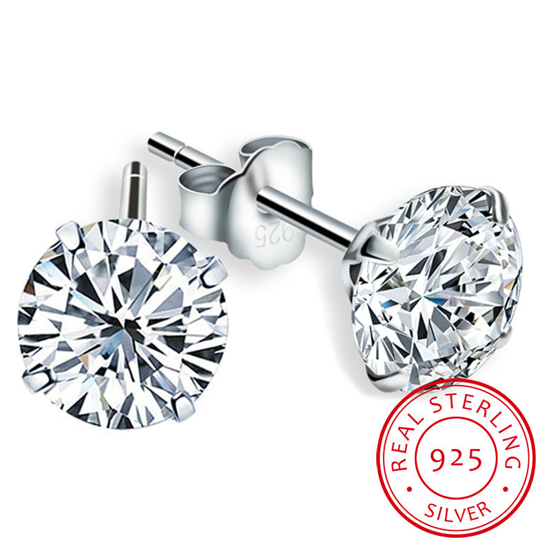 Pendientes LEKANI de cristal a la moda de Plata de Ley 925 auténtica para mujer, joyería fina de boda, regalo