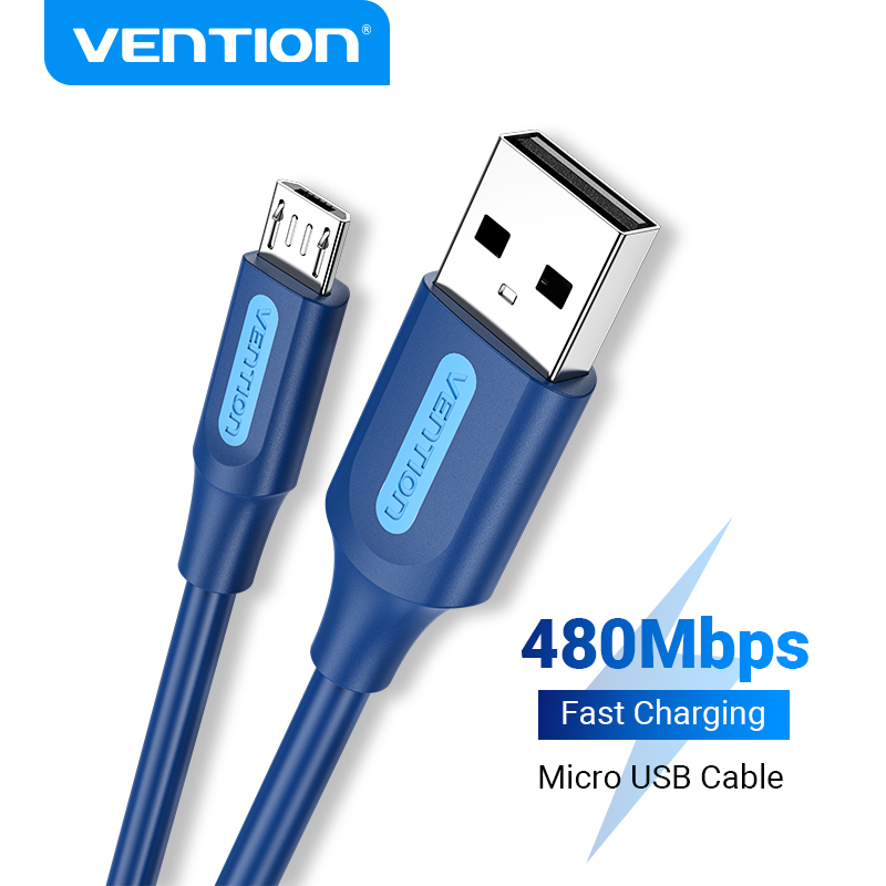 Кабель Vention Micro USB 3A, провод для быстрой зарядки планшета Android, шнур мобильного телефона для Samsung Xiaomi HTC, USB-кабель для зарядного устройства, кабель для передачи данных