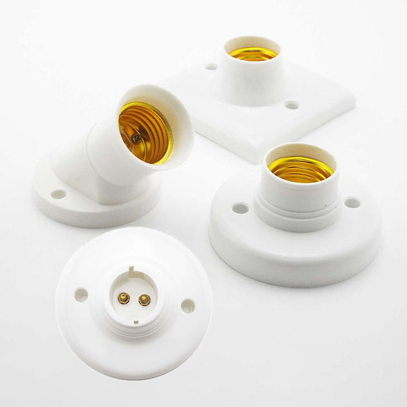 Base de lampe à vis e27 B22, support de lampe, douille d'ampoule e27, prise AC, adaptateur de support mural, support de lampe encliquetable, 1/5 pièces