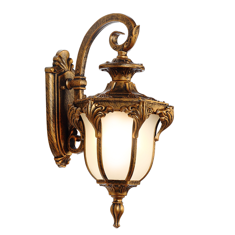 Lámpara LED de pared Retro de estilo europeo, candelabro impermeable para jardín y exteriores, lámpara Vintage para porche, iluminación E27