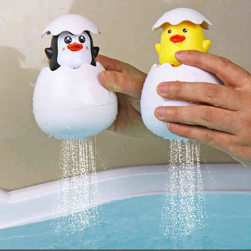 ชุดว่ายน้ําเด็กของเล่นเด็กน่ารักเป็ดเพนกวินไข่สเปรย์น้ํา Sprinkler ห้องน้ํา Sprinkling ฝักบัวว่ายน้ําน้ําของเล่นสําหรับของขวัญเด็ก
