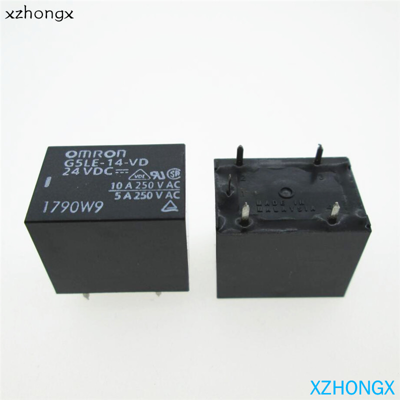 relé G5LE-1-VD-24VDC G5LE-14-VD 24VDC G5LE1VD G5LE14VD 24VDC DC24V 24V 10A 5PIN