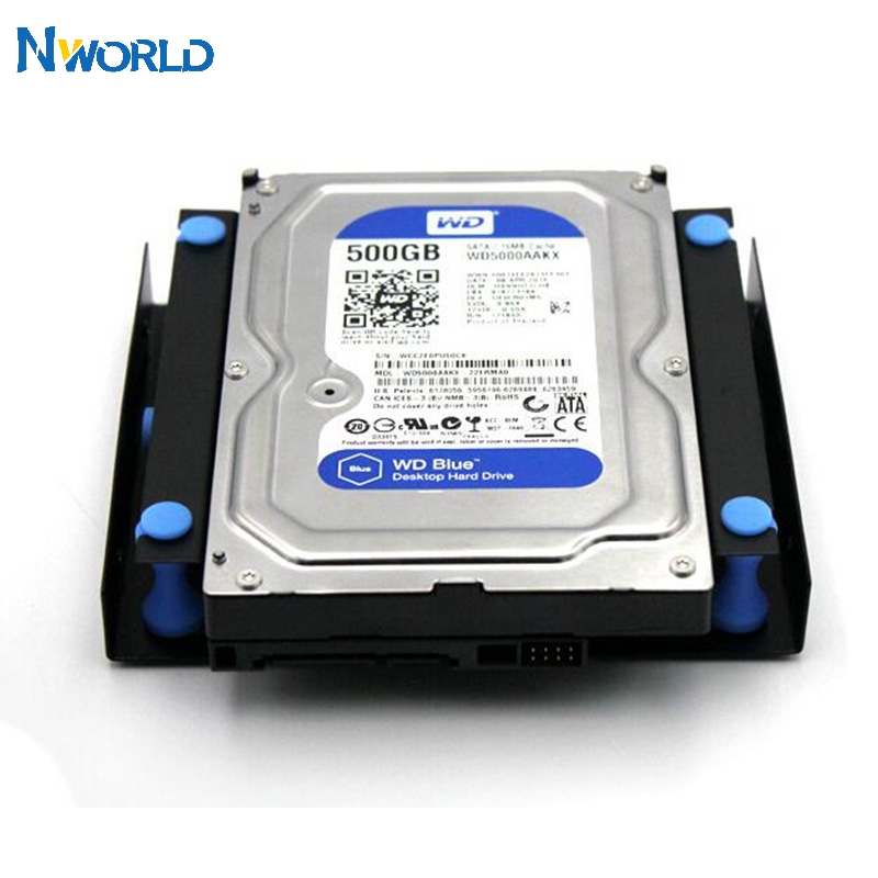Uchwyt amortyzatora dysku twardego 3,5" ze śrubami montażowymi do obudowy komputera PC Adapter montażowy wnęki dysku twardego 3,5 do DVD ROM 5,25