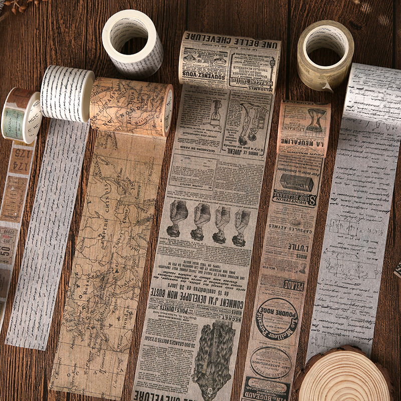 Journamm 11 Design Vintage Style Washi papier ruban Scrapbooking autocollant fournitures scolaires décoration bricolage créatif papeterie bandes
