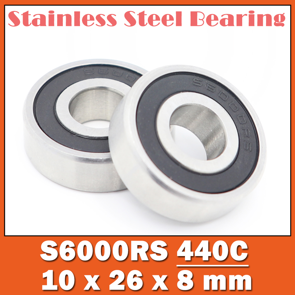 S6000RS Bantalan 10*26*8 Mm (10 Buah) ABEC-3 440C S6000 Baja Tahan Karat S 6000RS Bantalan Bola