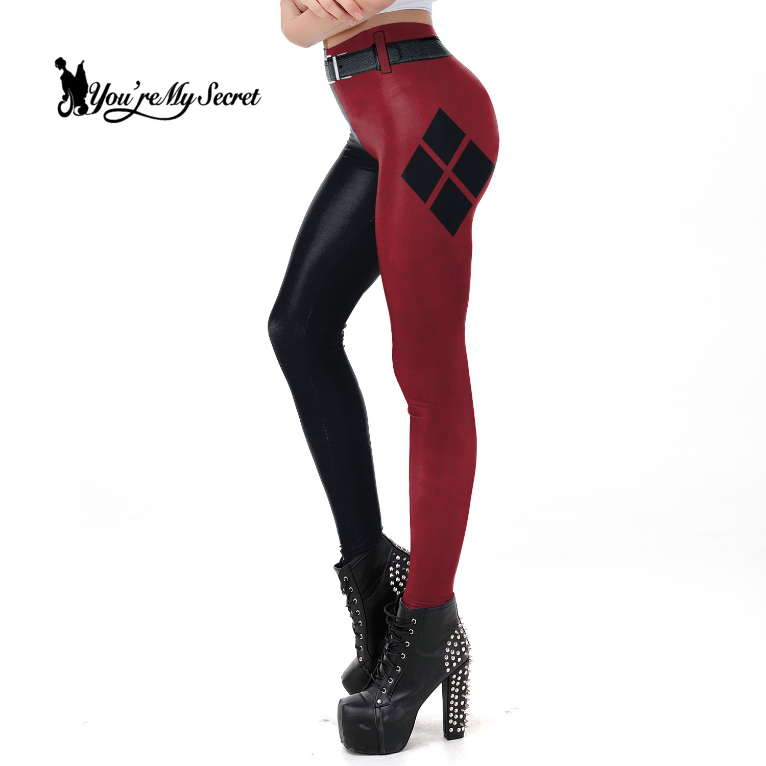 [Você é meu segredo] WomenDeadpool Cosplay Padrão Colorir Calças estampadas Cool Halloween Zenti James Howlett Party leggings