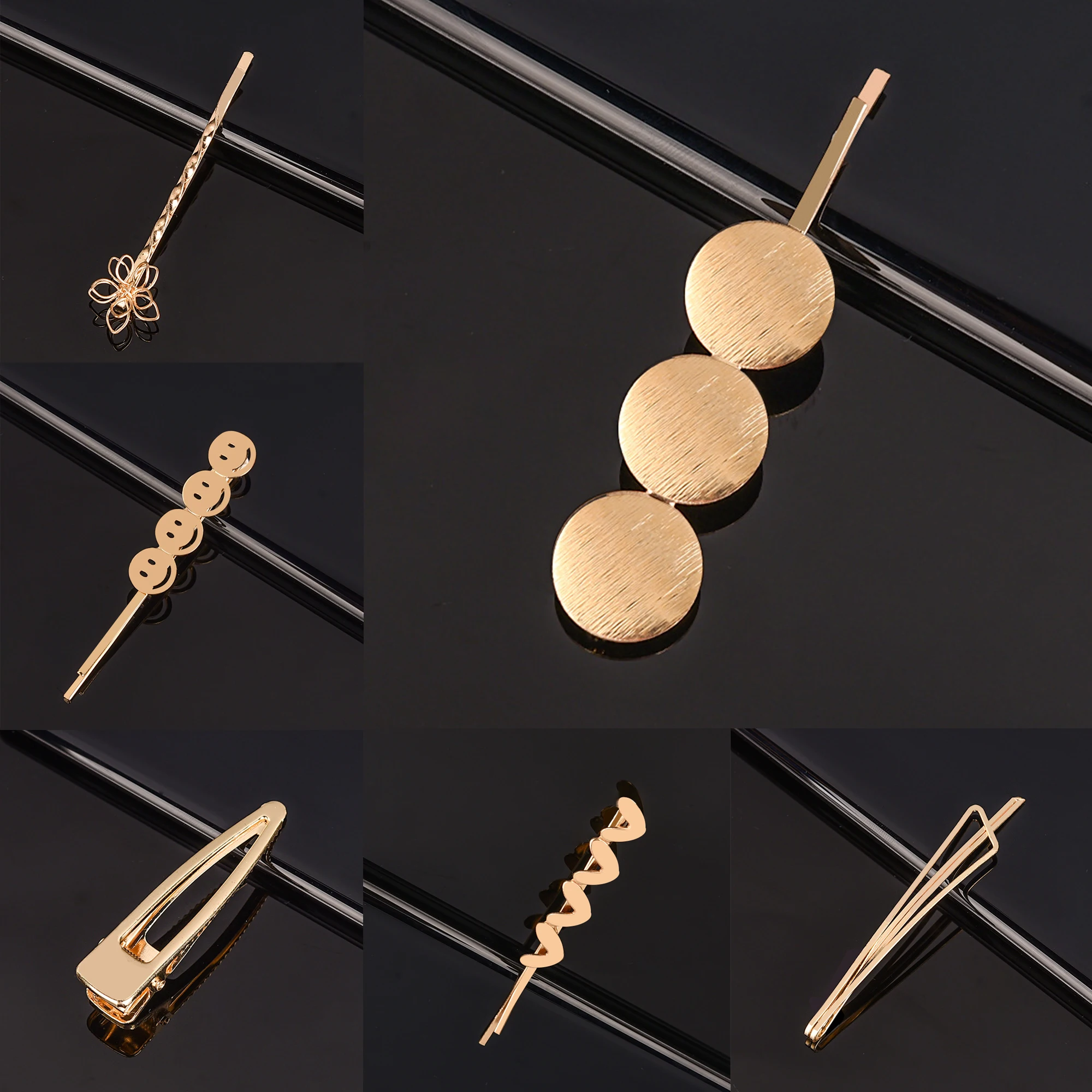 Korea Simple Metal Hair Clips Pins for Women Headwear Sweet Hairpins Barrettes Styling Hair Accessories Gift Dropshipping