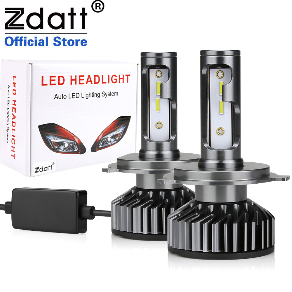 Zdatt H1 Bohlam Lampu Depan LED H4 H7 LED Canbus CSP Chip 9005 HB3 9006 HB4 Lampu H11 H8 800W 6000K 12V Lampu Kabut Otomatis Bohlam Es