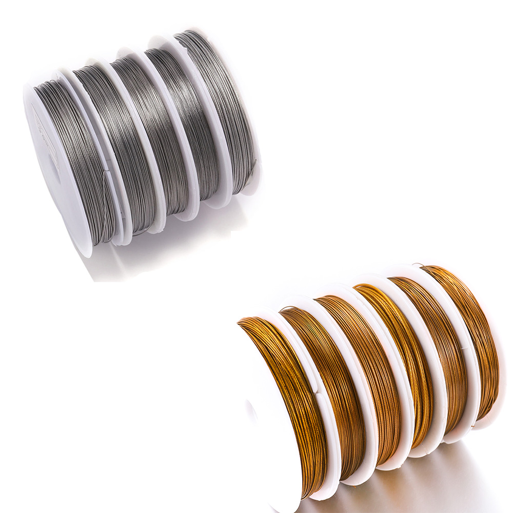 1 Roll/Lot 0.3-1.0Mm Slip Sterke Lijn Roestvrij Staaldraad Tiger Tail Koord Voor Sieraden maken Bevindingen Groothandel