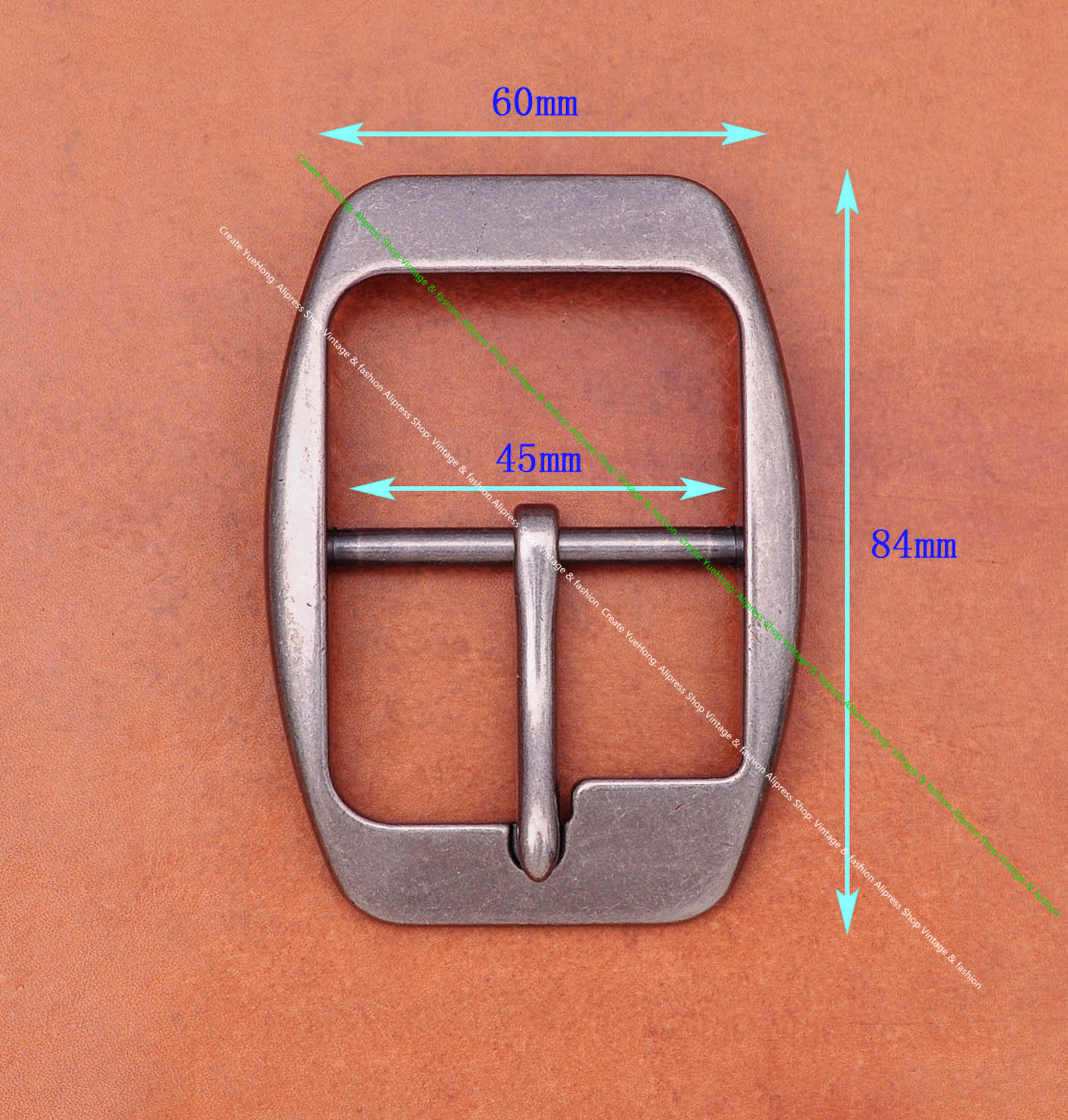 Sturdy Heavy Duty Antique Silver Men Huge Wide Western Center Bar Leathercraft Jeans Belt Buckle Hardware Replacement Fit 45mm