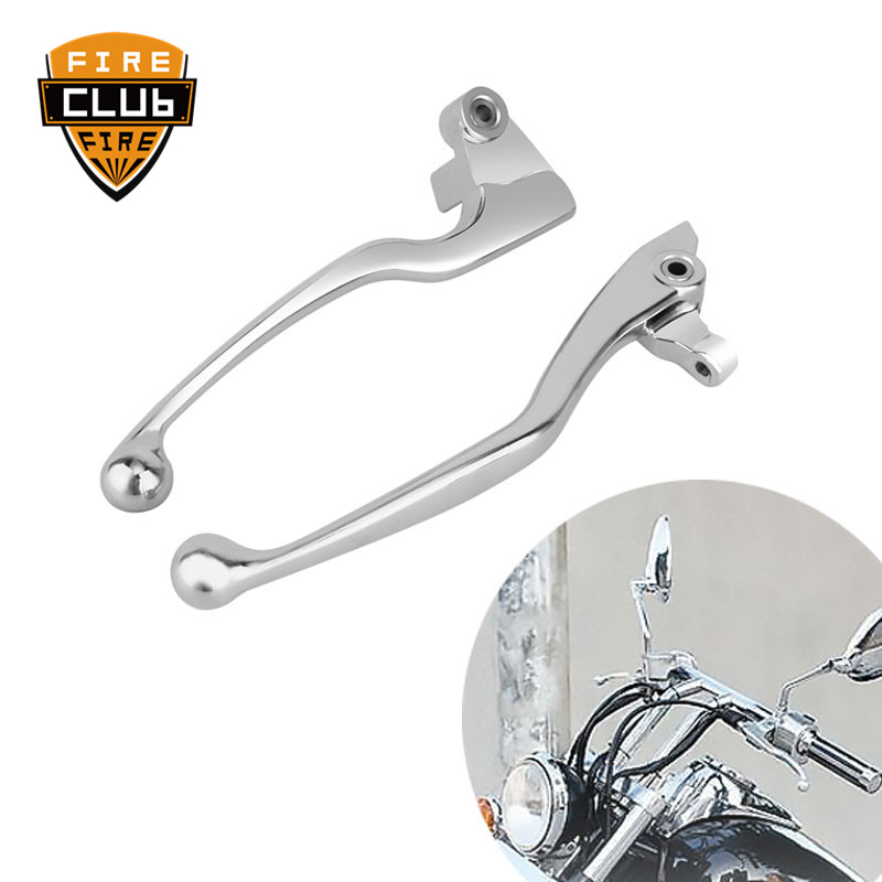 Tuas Pemindah Tuas Rem Kopling Tengkorak Sepeda Motor Krom untuk Yamaha VStar Drag Star XVS 400/650 XVS 1100 1999-2009 96/16