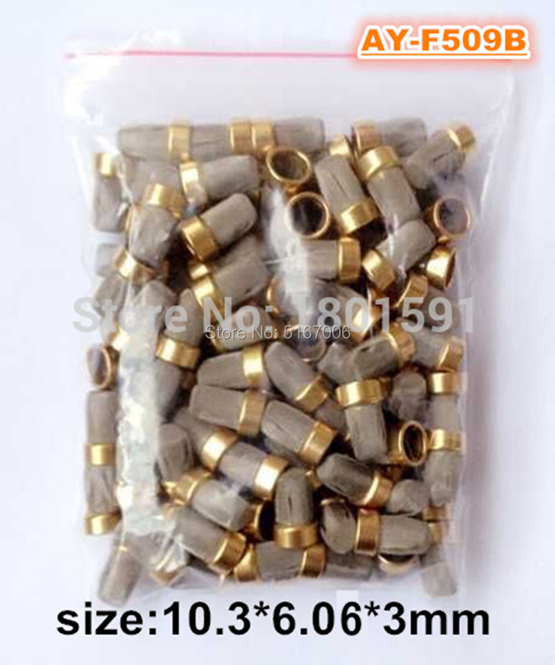 Gran oferta, 100 piezas, microfiltro de cesta de Metal 10,3*6,06*3mm para kits de reparación de inyector de combustible (AY-F509B)