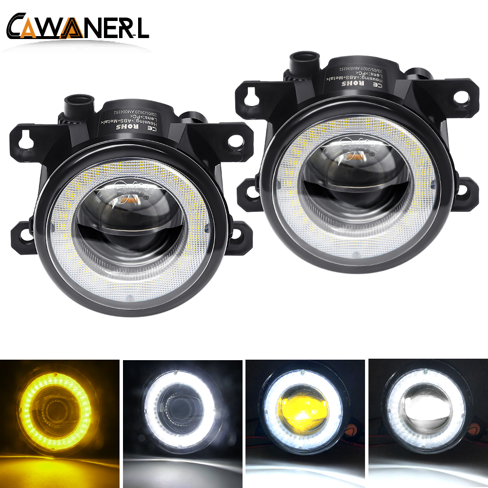 Car Fog Light Assembly LED Lens Angel Eye Daytime Running Lamp DRL For Honda City Accord CR-V CR-Z Fit Pilot Crosstour Insight