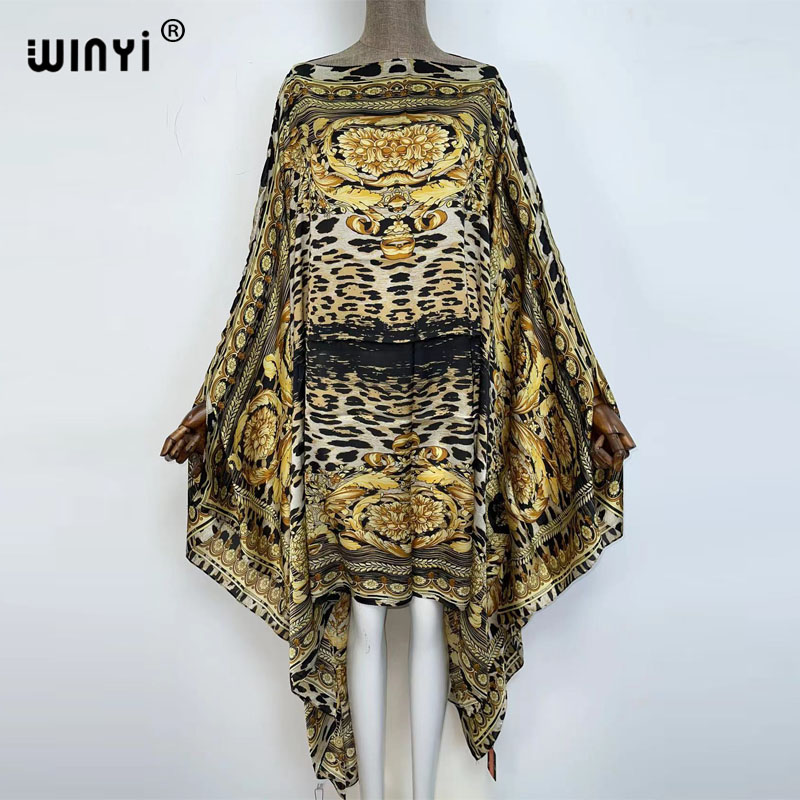 WINYI แอฟริกัน Kaftan เซ็กซี่ Beach Cover Up Beach สวมใส่ Oversize บิกินี่ Cover Up Robe Party Holiday 2022ฤดูร้อนเสื้อผ้าสำหรับผู้หญิง