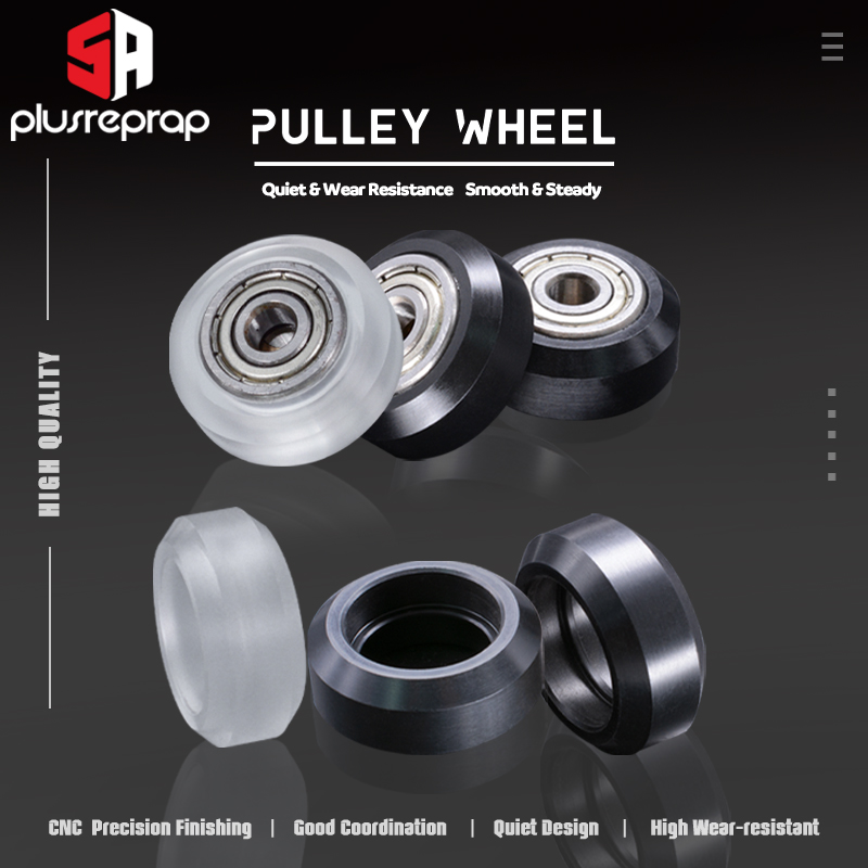 Roue en plastique pour imprimante 3D POM, grands modèles, roue ronde passive, poulie de renvoi, engrenage pour CNC Openbuilds V-Slot