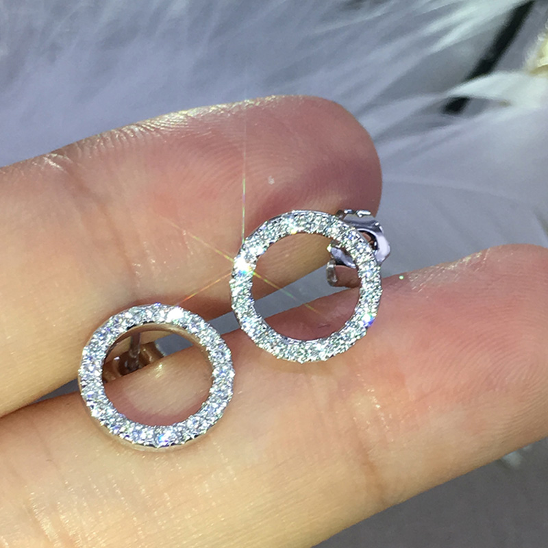 Huretailers-Boucles d'oreilles en forme de cercle pour femmes, Boucles d'oreilles en métal plaqué argent, Accessoires de tempérament, Bijoux d'oreille classiques intemporels