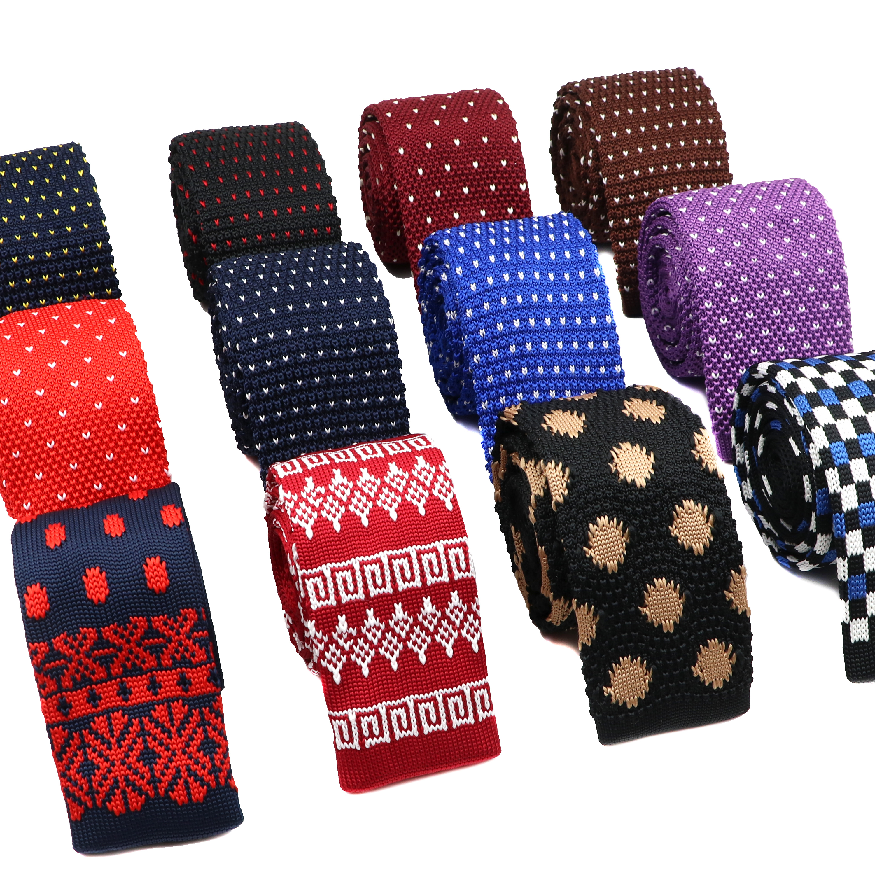 Nowa moda Męski krawat z dzianiny z nadrukiem kwiatowym Kwiatowy kwiat Skinny Narrow Slim Knit Ciepła szyja dla mężczyzn Tkany projektant Codzienne noszenie Krawat