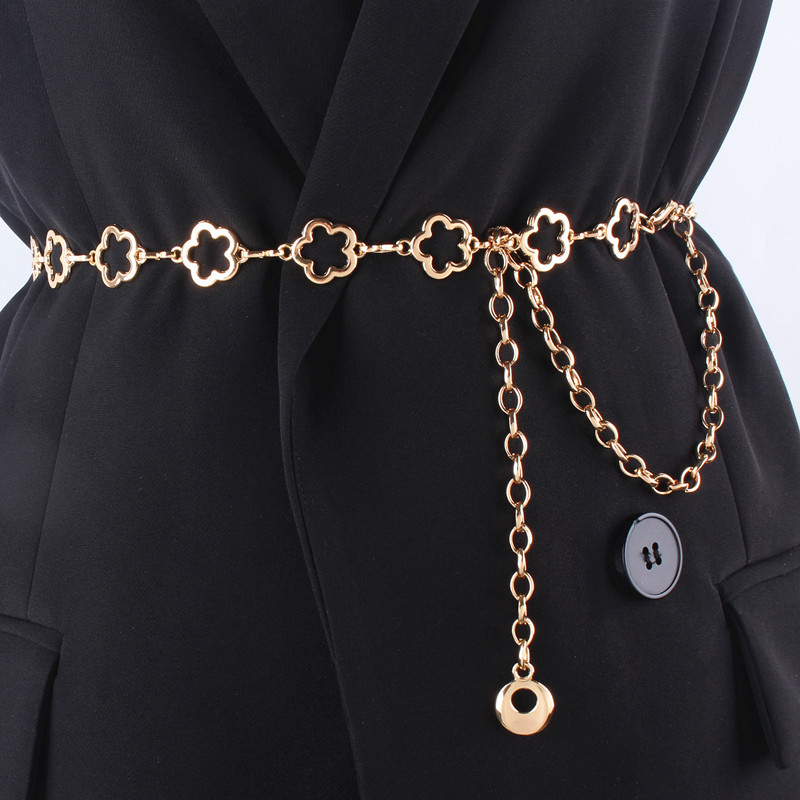 Metall Blets Für Frauen Einfache Vintage Silber Goldene Hip Hop Designer Mode Taille Kette Dekoration Kleid Damen Weiblichen Riemen