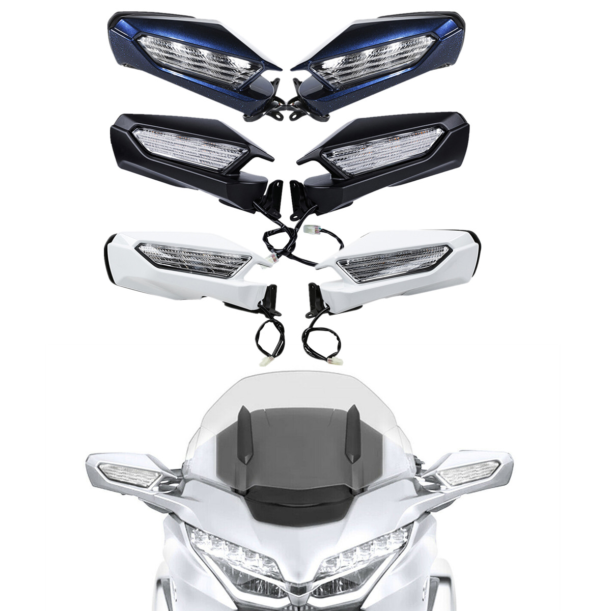 Specchietto Retrovisore Moto con Indicatore di Direzione a LED per Honda Gold Wing GL1800 GL 1800 2018-2025 2020 2019