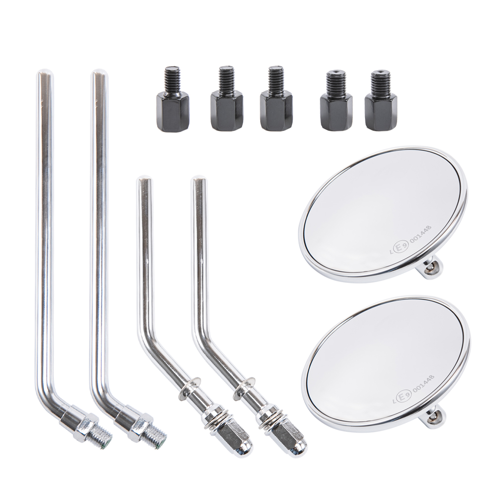Uniwersalny motocykl 8/10mm Chrome Retro okrągłe lusterka wsteczne dla Harley Cruiser Chopper Cafe Racer Old School Bobber Touring