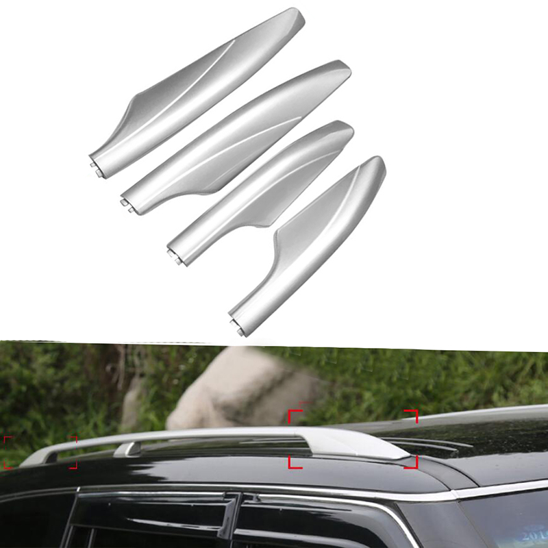 Protection d'extrémité de rail de barre T1 de toit ABS argenté, coque de remplacement, Nissan Patrol Y62, 2010-2013, 2014, 2015, 2016, 2017, 4 pièces