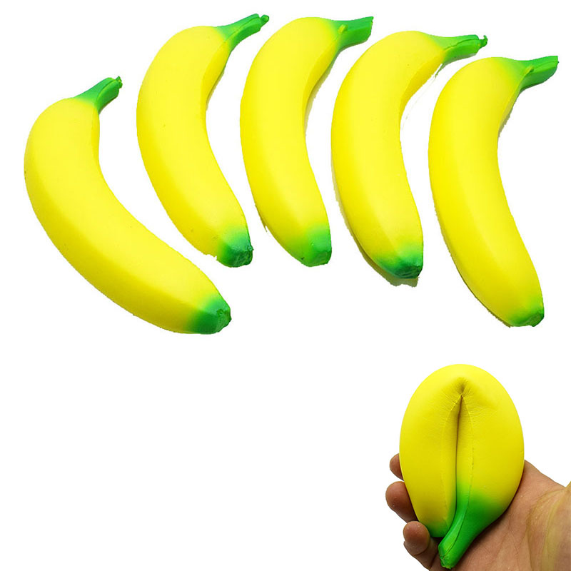Anti-stress Squish Banana Toys Slow Rising Jumbo Squishy Fruit Squeeze Toy Funny Stress Reliever AntiStress Reduce Pressure Gift