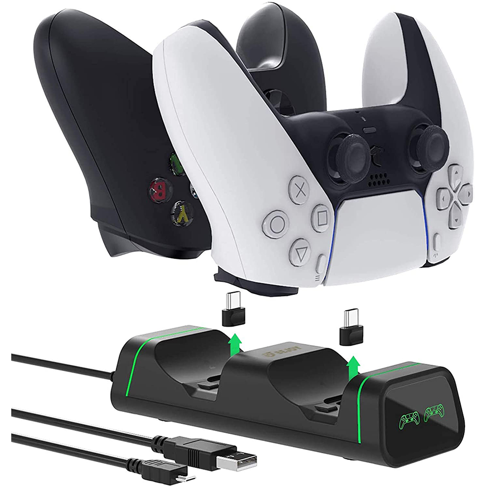 Dual Dock Ladestation Griff Controller Ladegerät Stehen Station Für Xbox Serie X/S/ PS5 Lade Halter für nintendo Schalter