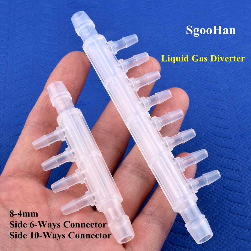 1 ~ 50 stücke Food Grade PP 8-4mm 4 ~ 10-Möglichkeiten Schlauch Anschluss Aquarium Tank luft Pumpe Flüssigkeit Gas Umsteller Garten Bewässerung Pagode Joint