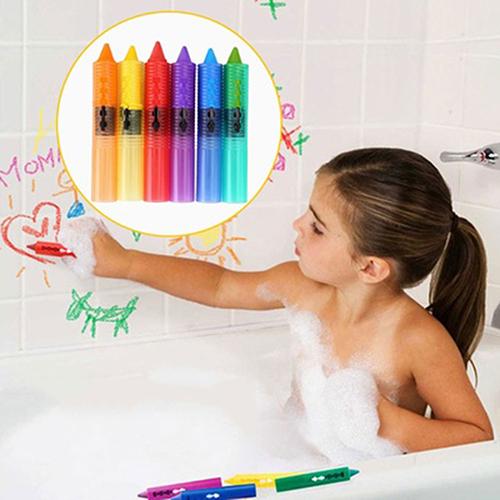 DIY 6 uds. Crayones de baño lavables de seguridad para bebés y niños juguetes educativos divertidos para el baño 2019 nuevo