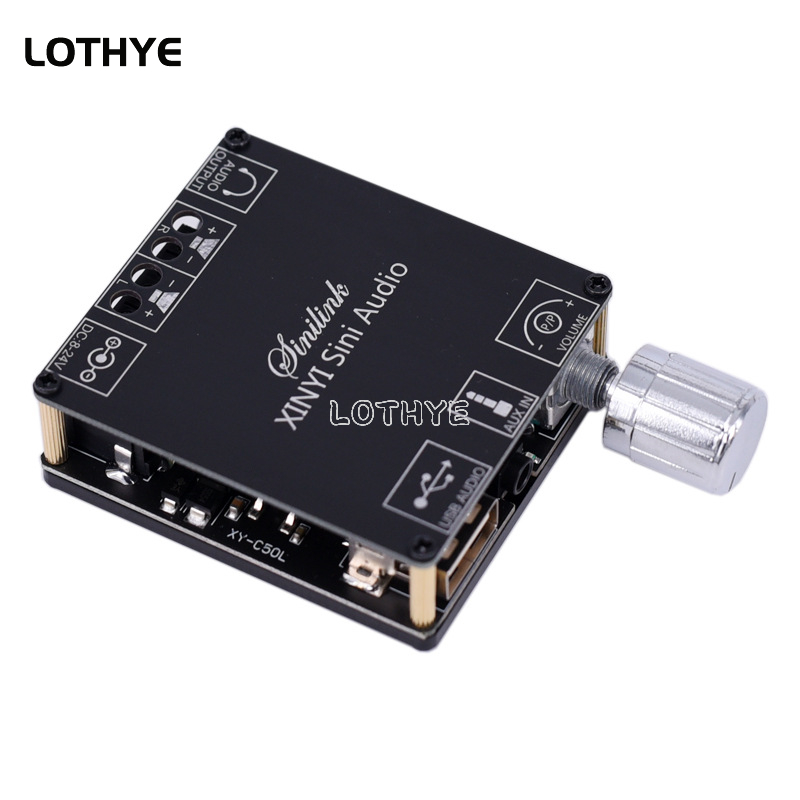 MINI 50Wx2 Âm Thanh Không Dây Bluetooth 5.0 Điện Kỹ Thuật Số Khuếch Đại Âm Thanh Nổi Ban Bluetooth Amp Amplificador 3.5MM USB Ứng Dụng C50L