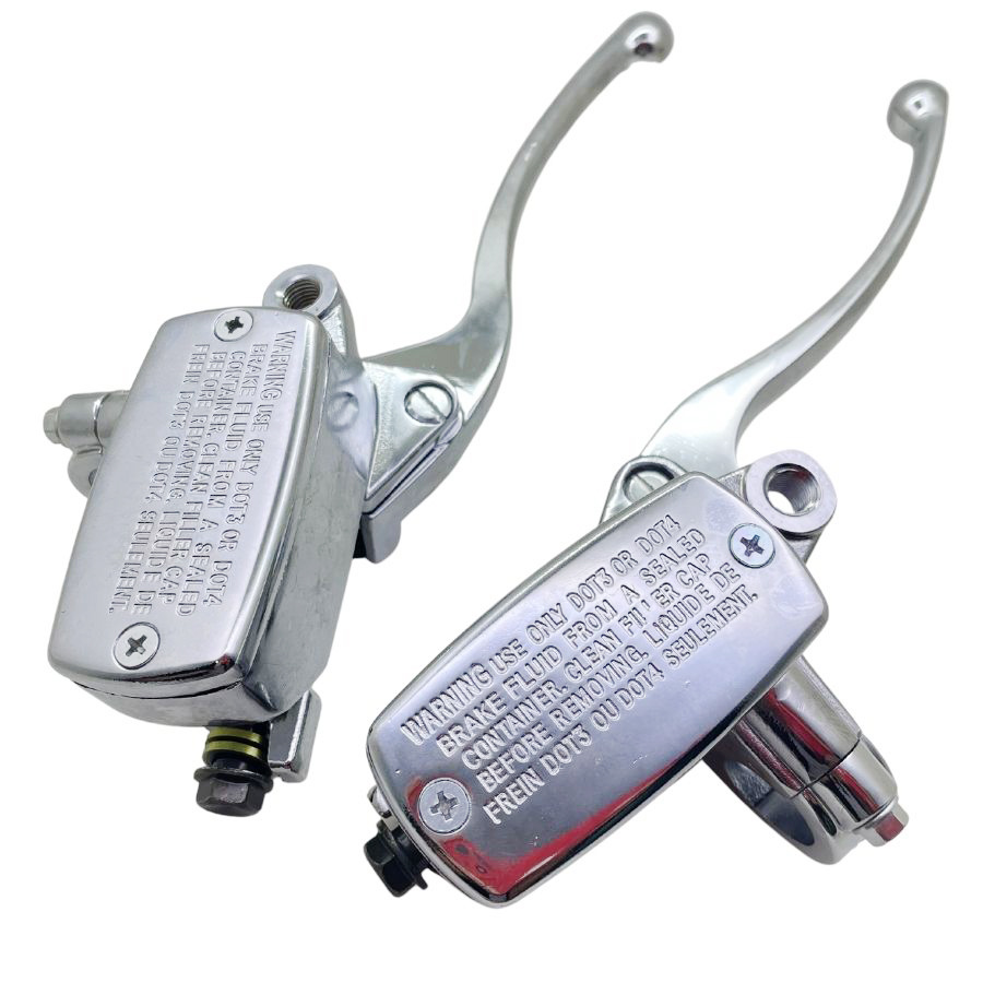 Leviers de frein et d'embrayage universels chromés, 7/8 pouces, 22MM, pour guidon de moto, maître-cylindre hydraulique, pour Yamaha VMAX Honda Kawasaki