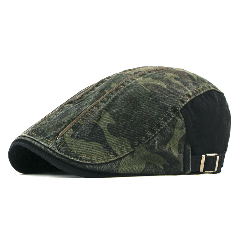 Ldslyjr Cotton Spring Camouflage Print berretto da strillone berretti da uomo berretto piatto con visiera donna cappelli da pitt