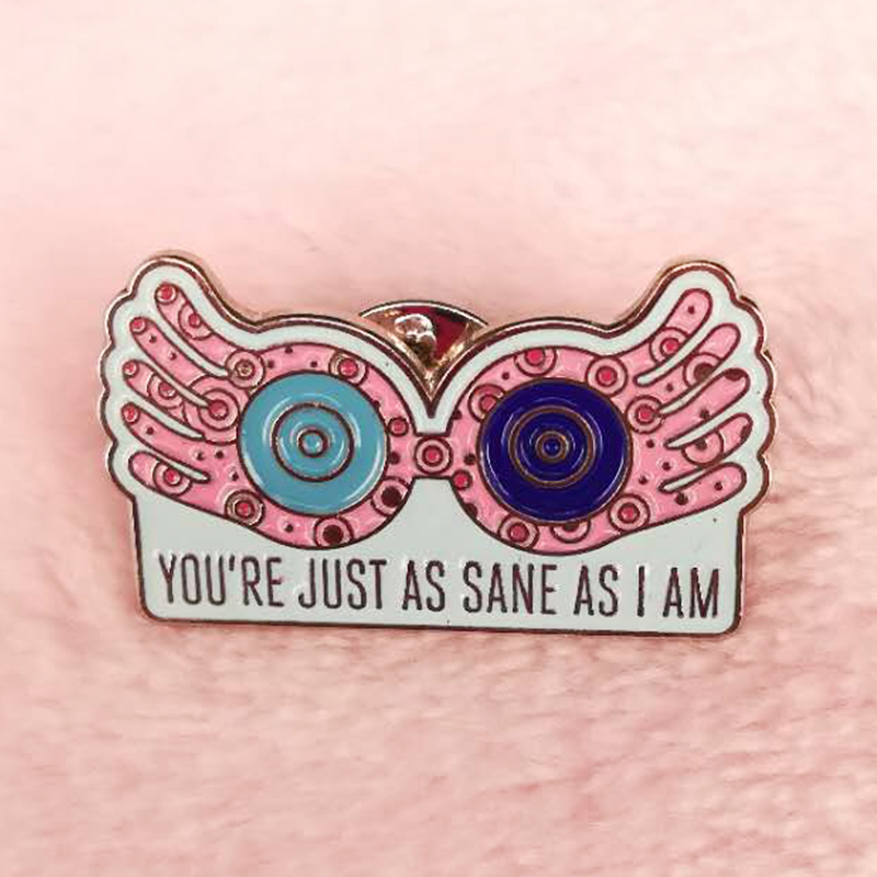 Luna Lovegood eres solo como sano como soy insignia lindo con alfiler esmaltado joyería inspirada en potter