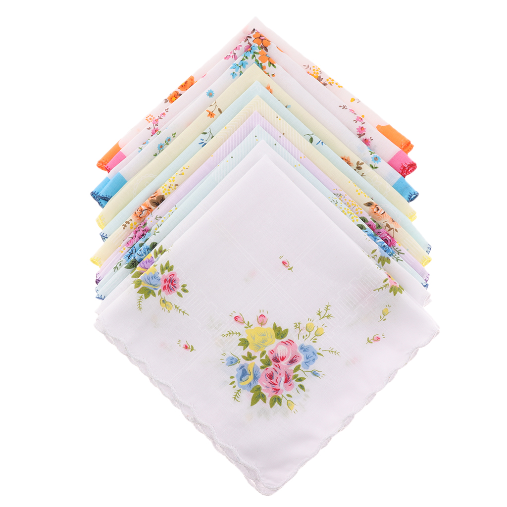 20x senhora macio ^ puro ^ algodão} lenços vintage casamento hankies 12 12 12
