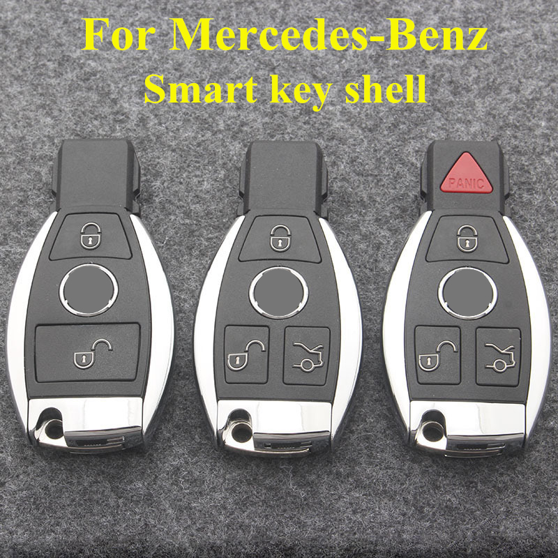 1 pçs 2/3/4 botões bga nec substituir escudo chave de controle remoto do carro para mercedes benz w203 w204 w205 w210 w211 w212 w221 w222