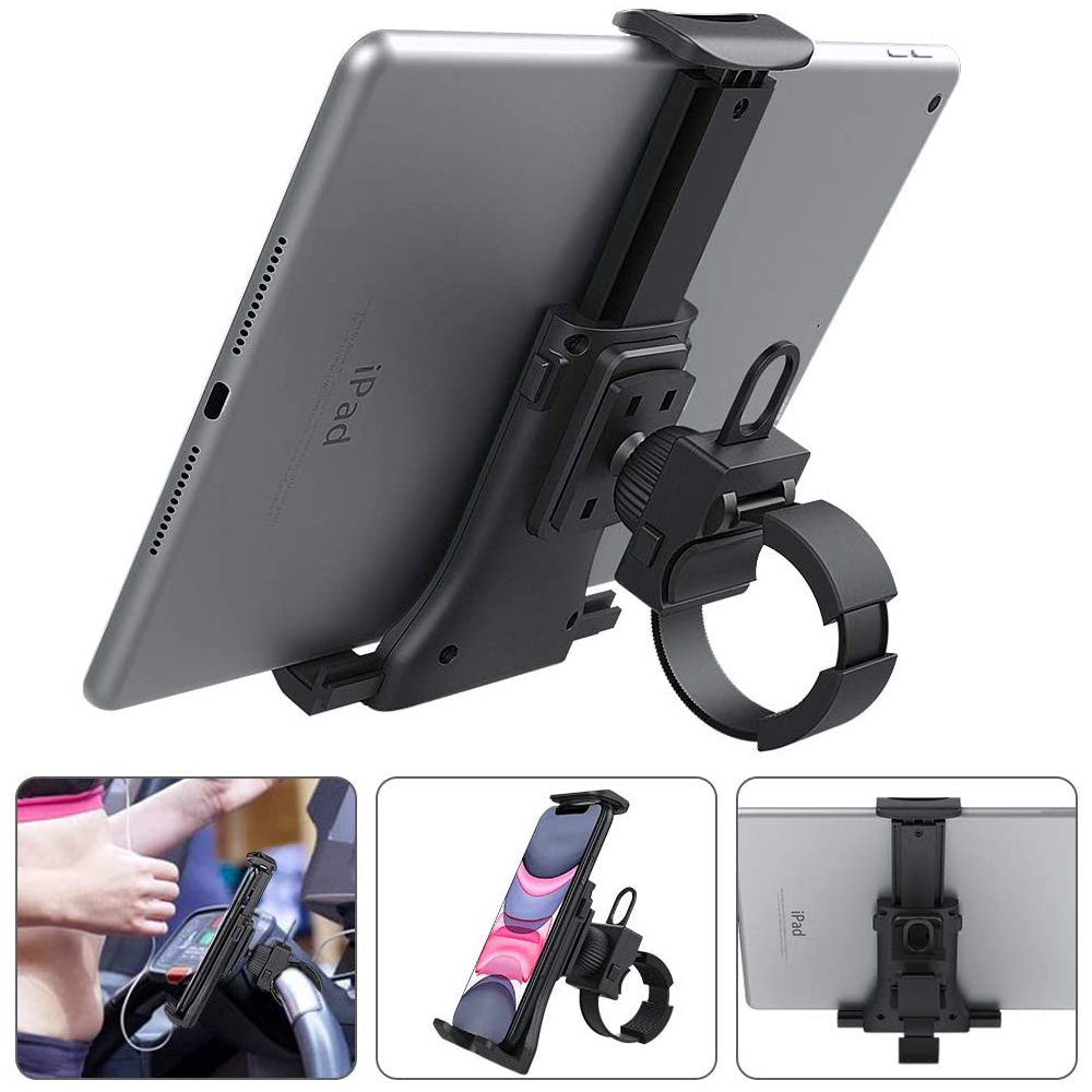 Support universel pour tapis roulant de vélo, pour iPad Air 4 Pro, guidon de gymnastique intérieure, support de tablette pour appareil mobile de 4 à 11 pouces