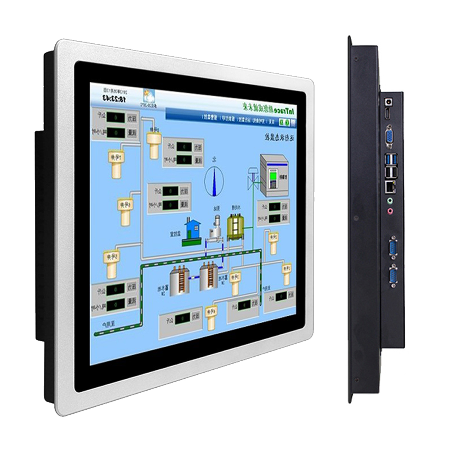 Mini tableta Industrial de 21,5 pulgadas, PC todo en uno integrada de 21 "con pantalla táctil capacitiva para Win10 Pro/Linux 1920*1080