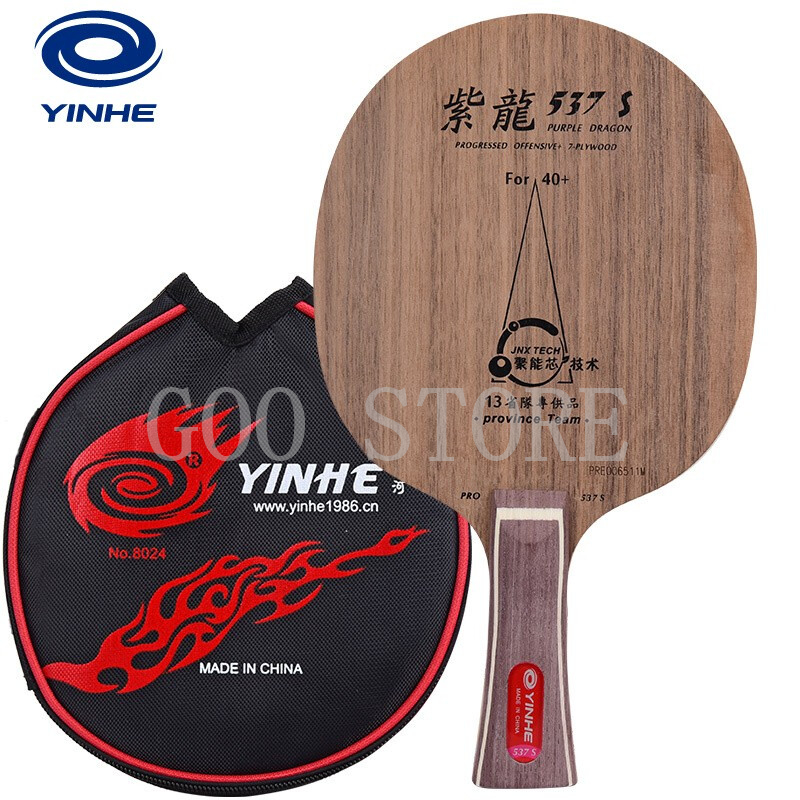 YINHE-Lame de tennis de table originale 537 S PRO, bois provincial 7 plis, programme Galaxy violet, pagaie de ping-pong GON 537 S