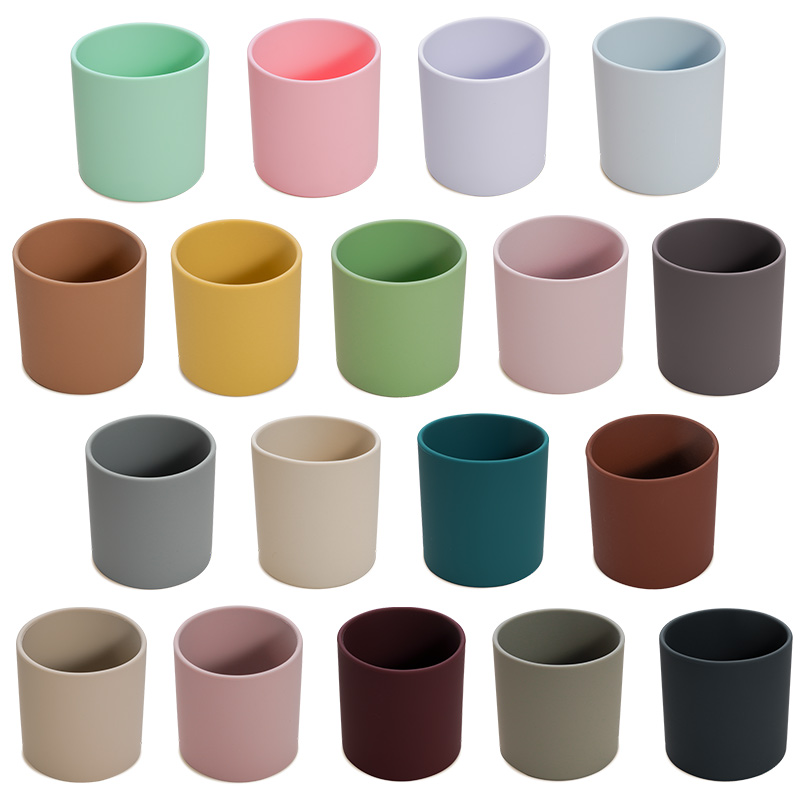Bebê aprender a beber copo drinkware copos de silicone para crianças e crianças à prova de vazamento garrafa de copo de água infantil 220ml.