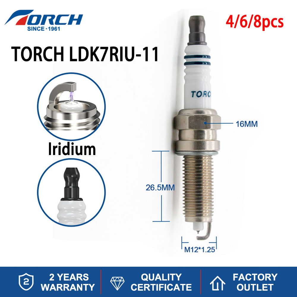 Iridium ci-après les Torche LDK7RIU-11 Remplacement Bougie D'allumage LDK7RTI-11 LDK7RTIP-11 LDK7RTII-11 LDK7RTC-11 VILLE Système 4/6/8pcs